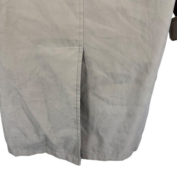 Talbots Womens Beige Tench Coat Jacket Lined Mid Length Casual Classic sz 8 - Picture 11 of 16